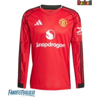 Manchester United Tricou Fotbal Replică 2025-26 Barbati Acasa Mâneci Lungi